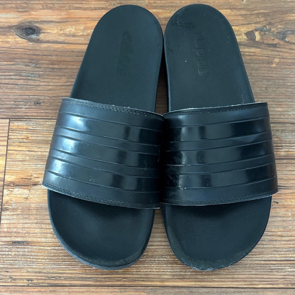 Adidas Black Slide Sandals for Men